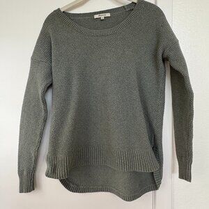 Madewell Gray Knit Waffle Weave Sweater, High-Low,‎ XS, c5241